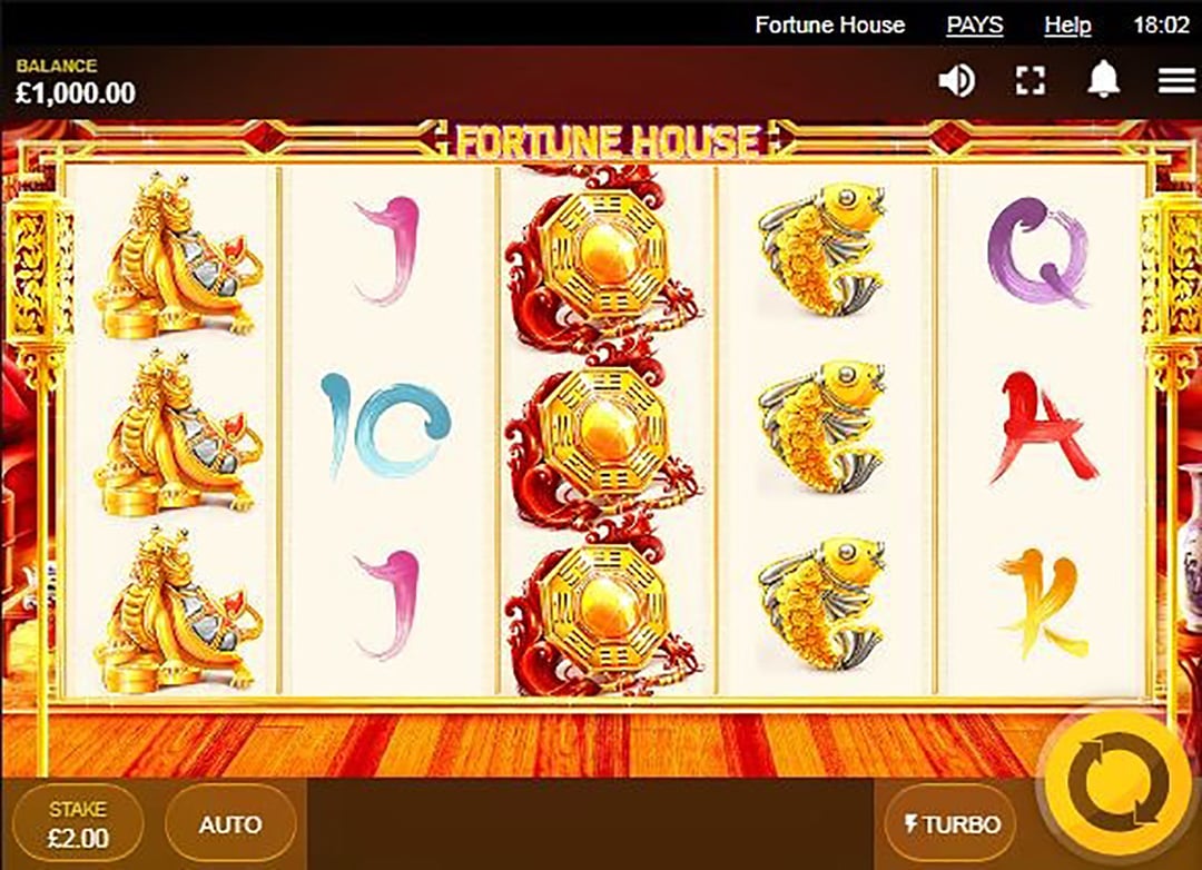 Fortune House Slot Spieloberfl&auml;che